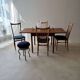Vintage set of dining chairs with new upholstery, 60 dining.