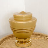 Amber glass table lamp