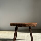 Small organic bench in upcycled Asian teak quadripod - Sungai
