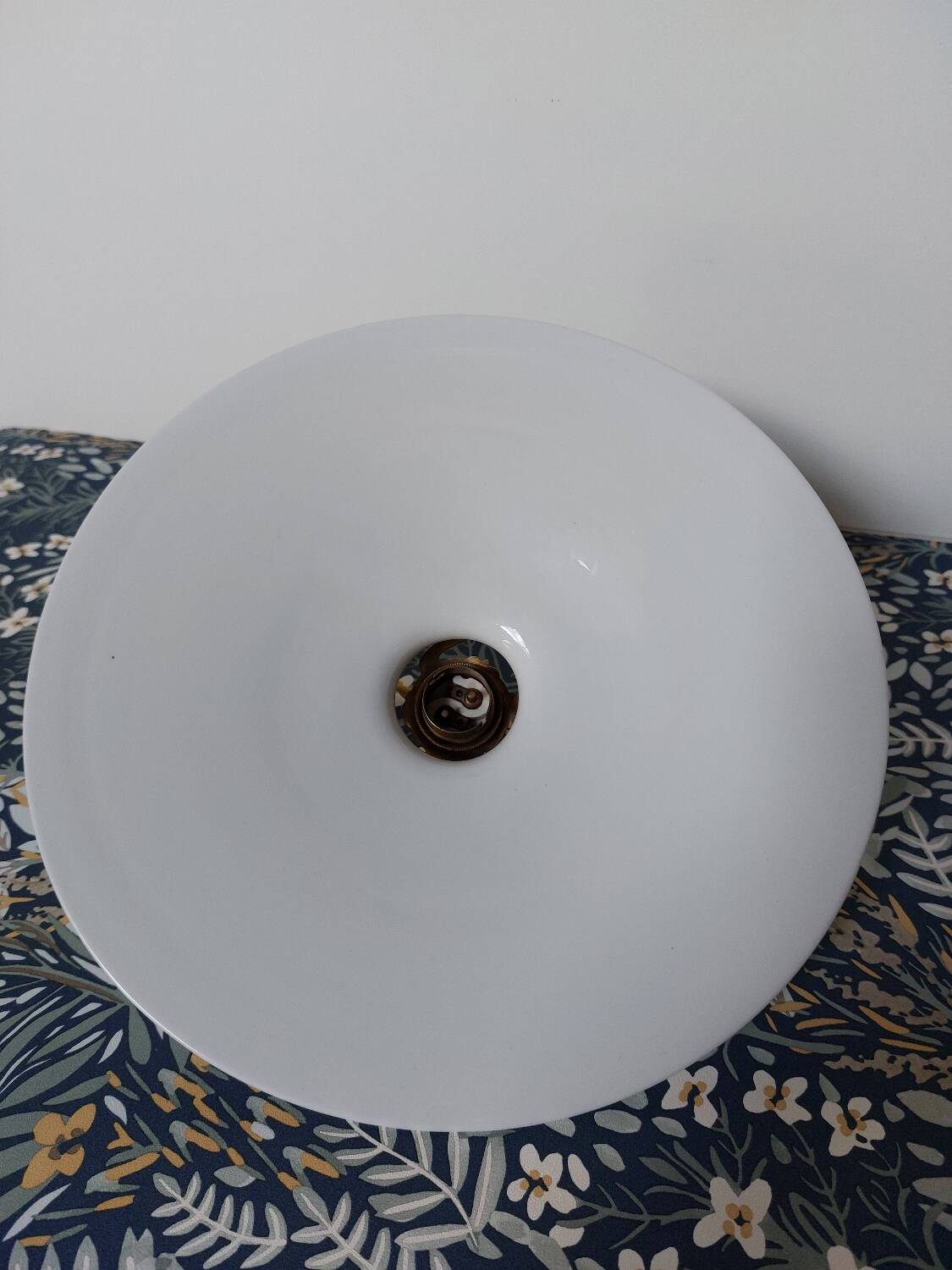 Original white opaline pendant light