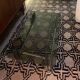 Coffee table in metal and smoked glass from the 70s