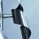 Space Age style stainless steel chandelier - 1960
