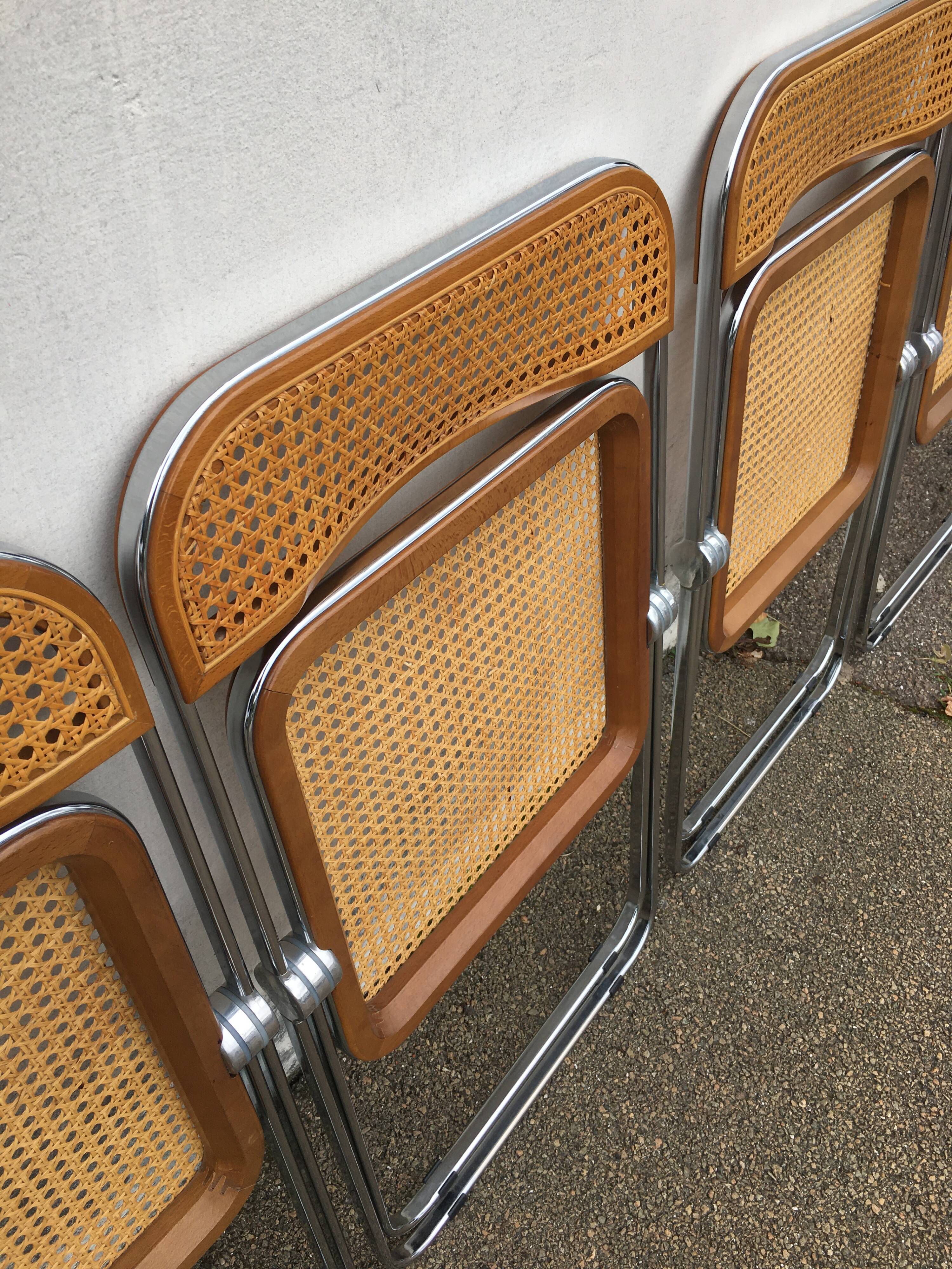 6 plia chairs by Giancarlo Piretti, Castelli circa 1967