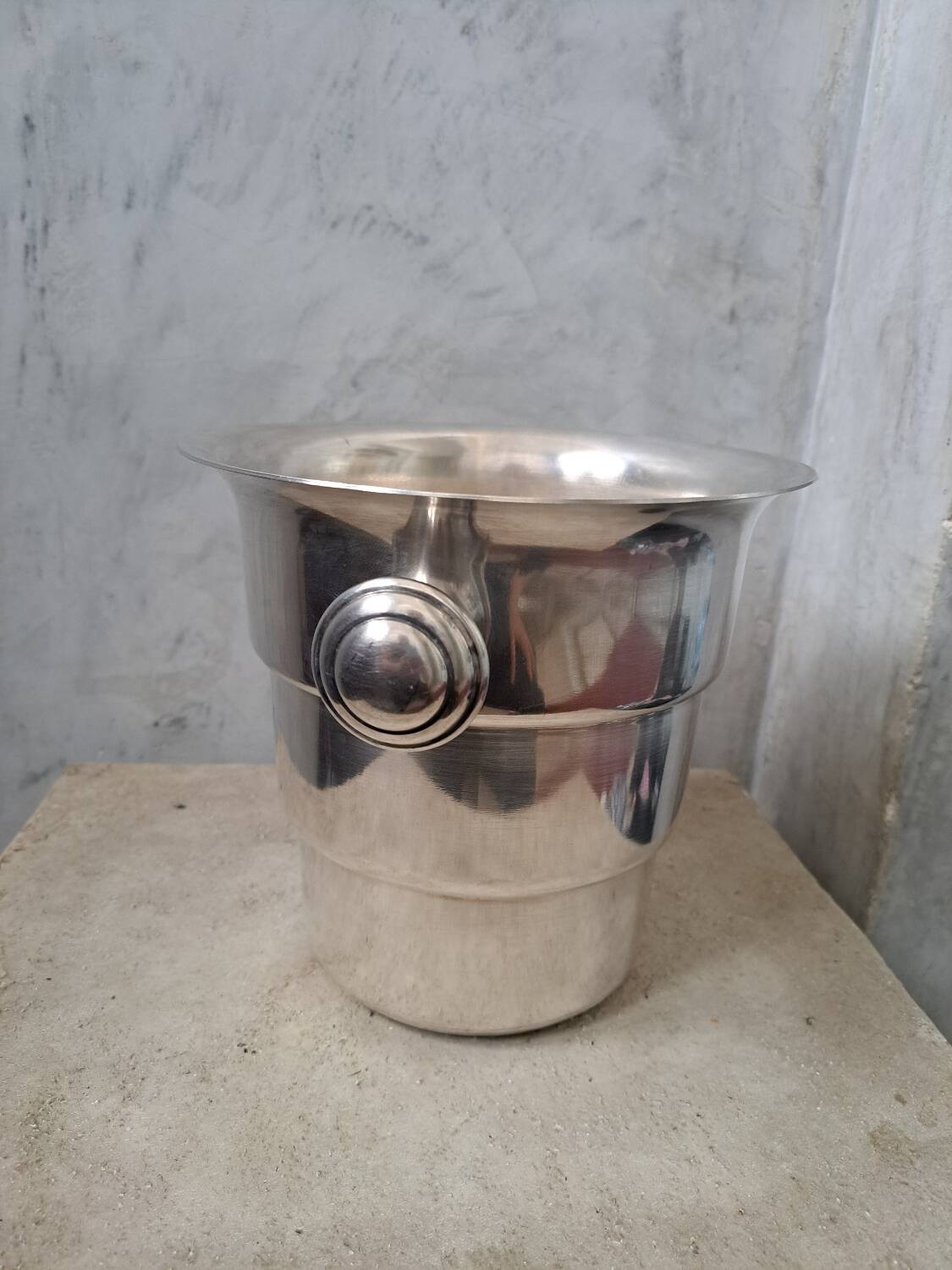 Antique silver metal champagne bucket