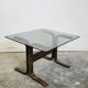 Table d'appoint en verre Siesta des années 70