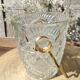 Vintage glass ice buckets or ice cubes made of thick glass