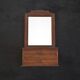 Art deco wall cabinet with mirror and two drawers