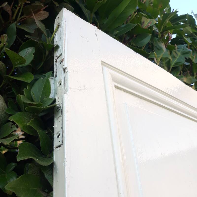 Communication door H219.5xL80cm, old panelled and moulded.