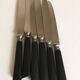 series of 6 19th ebony wooden table knives