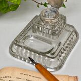 Old glass inkwell