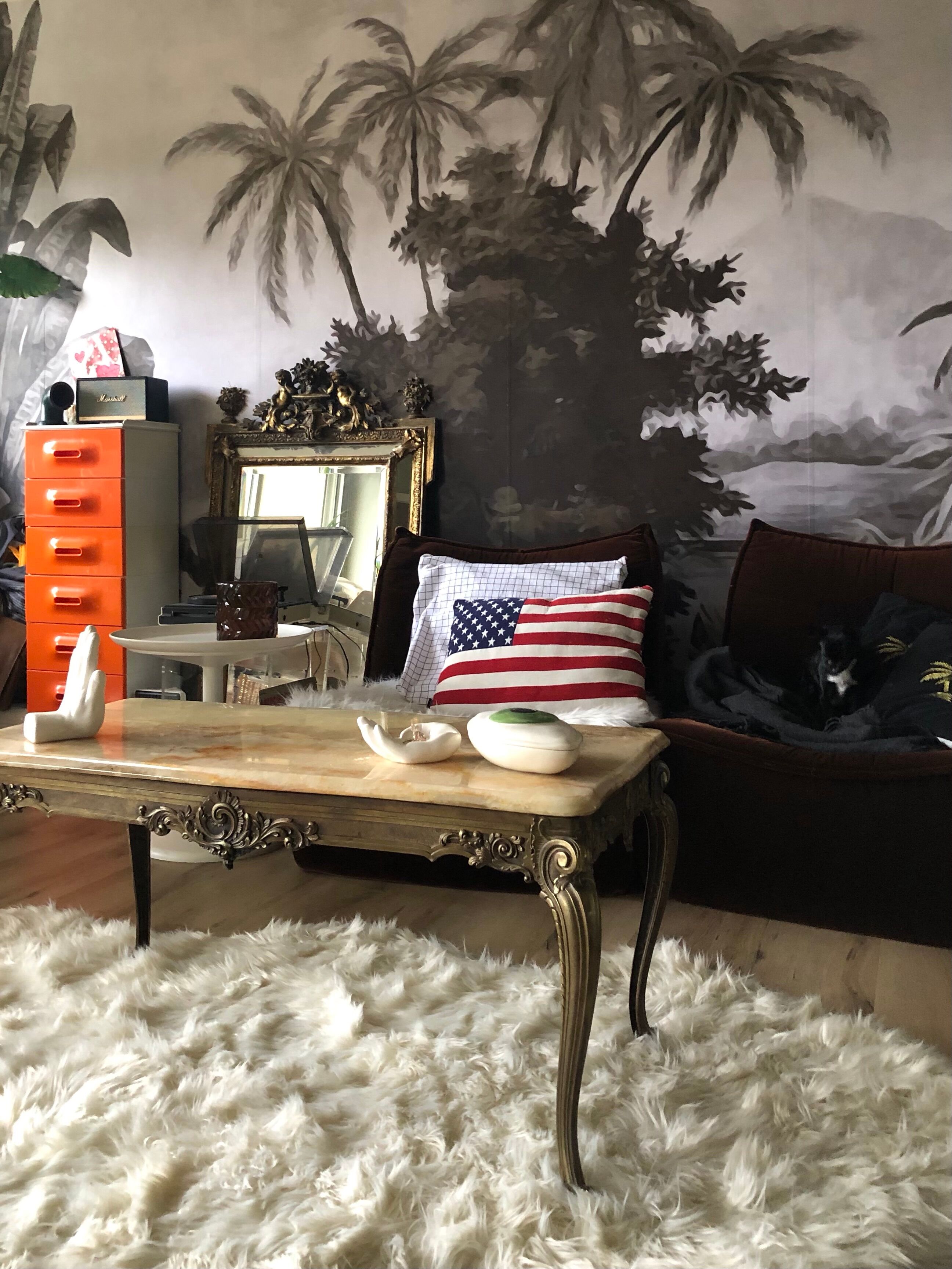 Marble and gold coffee table