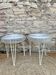 Paire de tabourets en fer blanc
