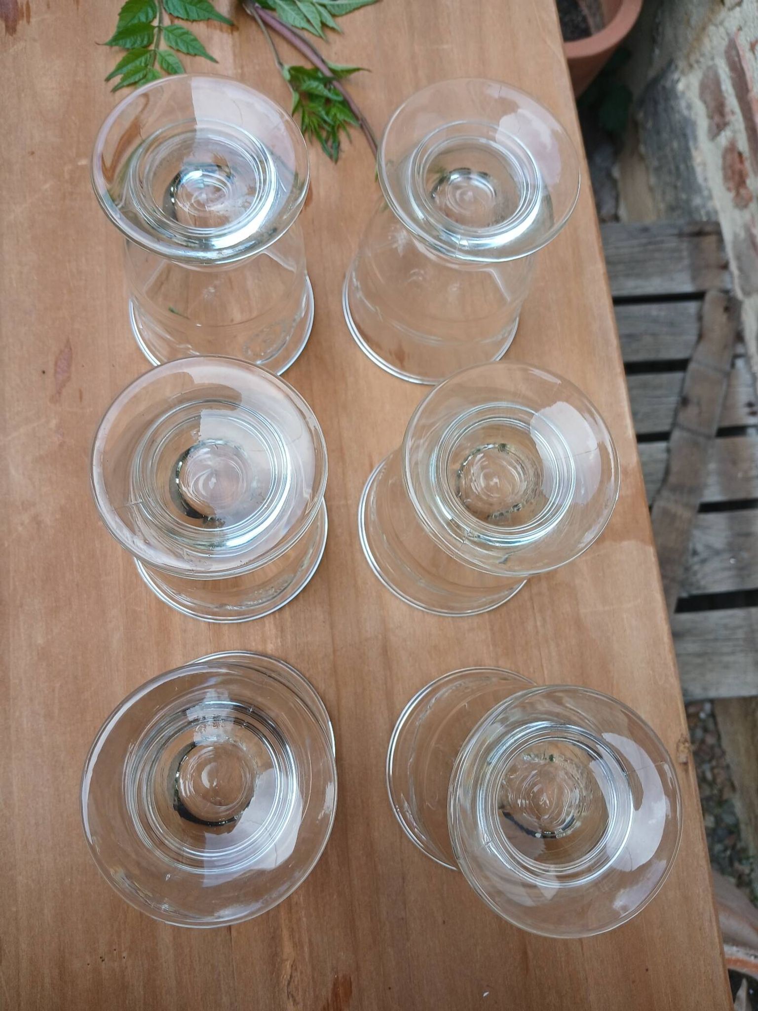 6 bistro water glasses
