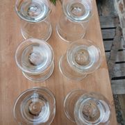 6 bistro water glasses