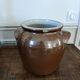Glazed stoneware confit pot