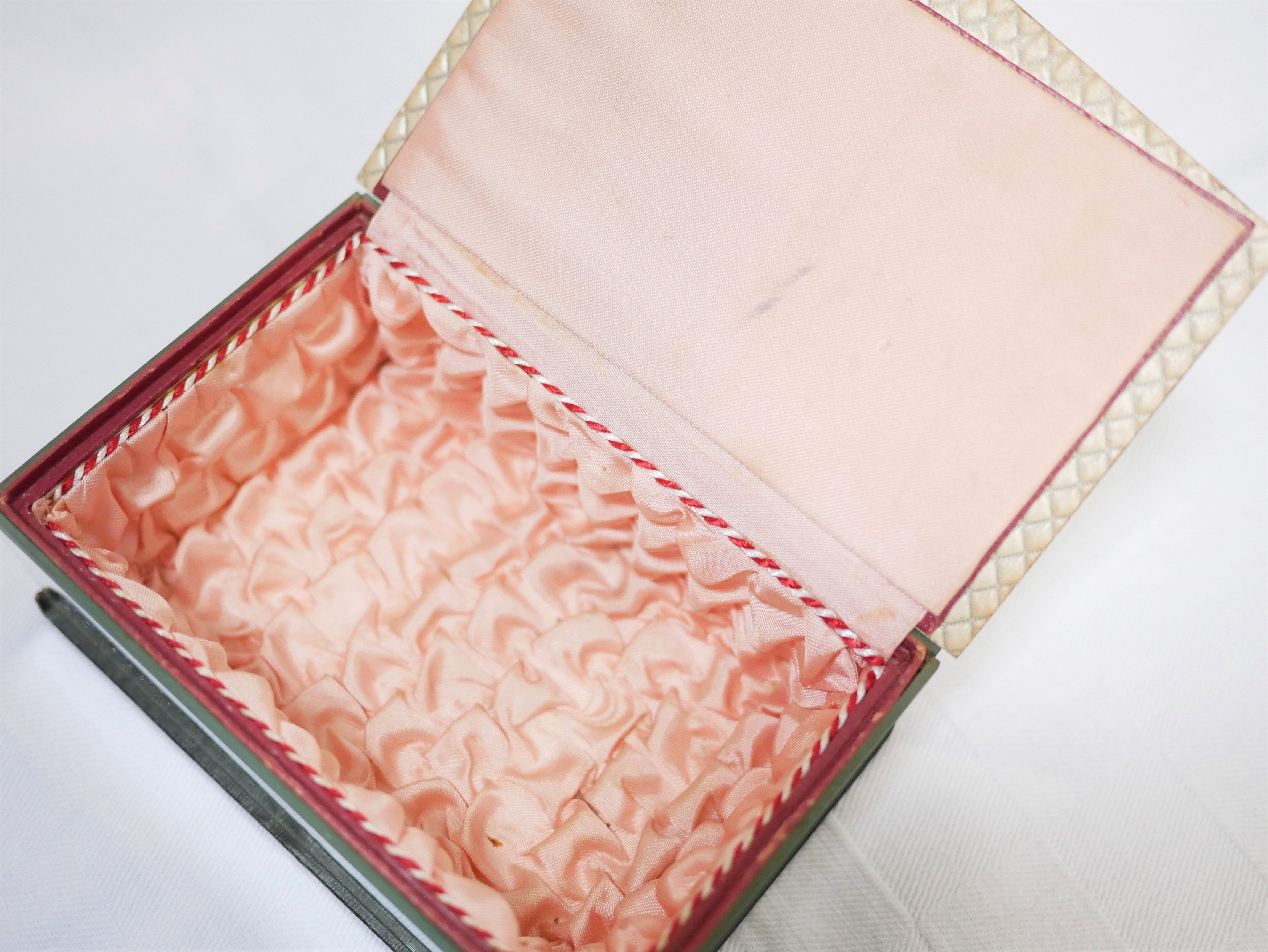 Art Deco jewelry box in beveled glass