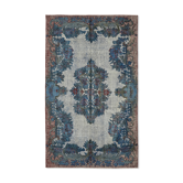 Hand-knotted antique oriental 1970s 163 cm x 267 cm blue carpet