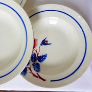 4 assiettes creuses vintage de K&G Luneville modèle Chantal 220516