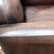 Leather club armchair