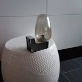 Keuco space age wall light. Chrome and bubble glass.