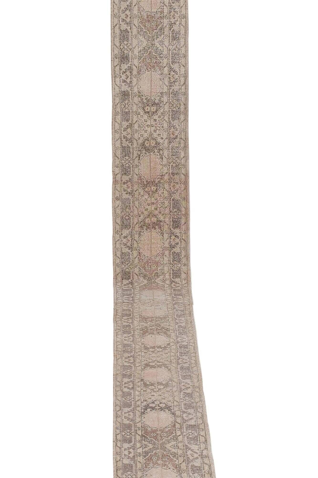 Vintage Turkish hallway rug 63x746 cm