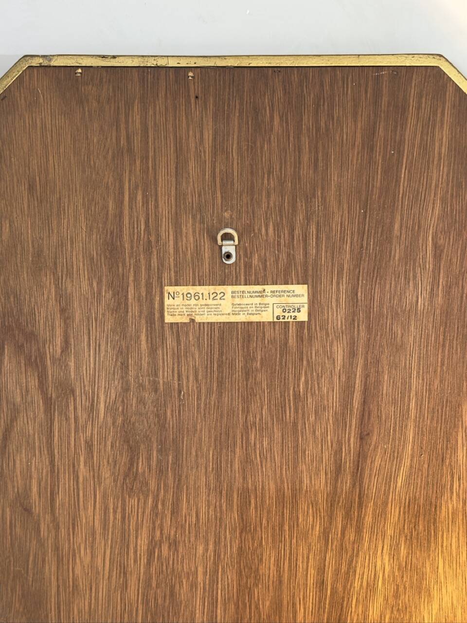 Vintage octagonal gold mirror – Belgium, 1960s/1970s