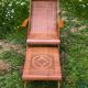 Vintage Japanese bamboo lounge chair & ottoman