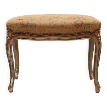 Banc de piano antique de style Louis XV français, années 1800