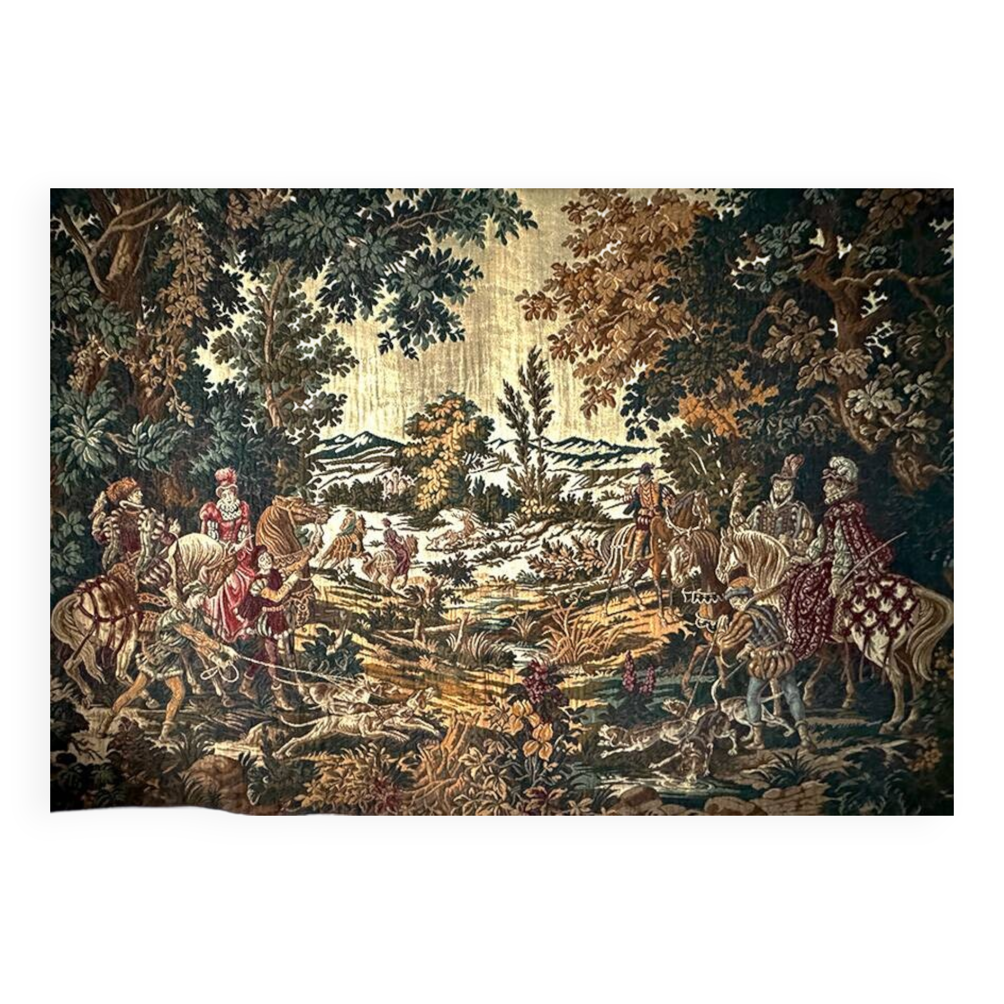 18th century woven wall tapestry 210 x 140 cm