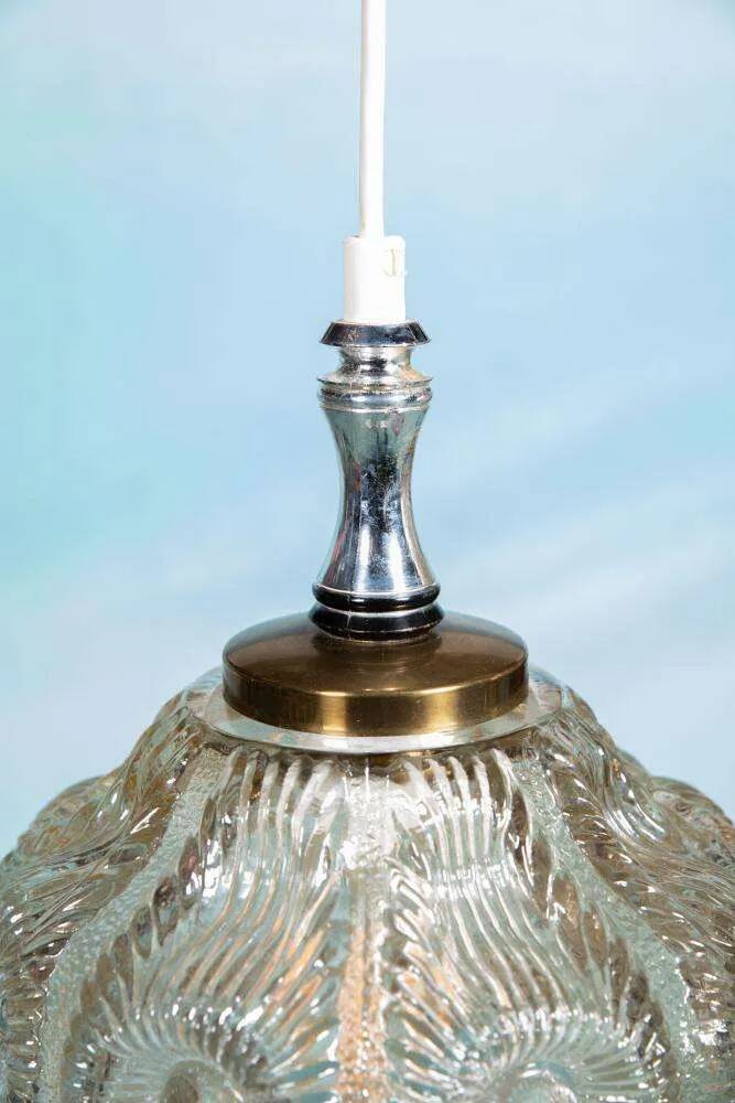 Vintage Swedish glass suspension design from the 1960s, crafted glass.