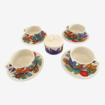 Set of coffee cups and the sugar bowl Acapulco of Villeroy and Boch