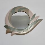 Ceramic mirror, 1970s, signed.