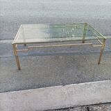 Bronze and glass coffee table