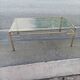 Table basse bronze et verre