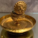Inkwell nineteenth in gilded bronze Louis XIII style