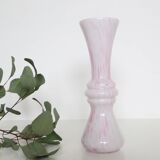 Vase in pink opaline, vintage