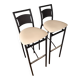 Lot de 2 chaises de bar noires - Design moderne