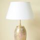 Antique Limoges porcelain table lamp, gold color, astrological sign decor