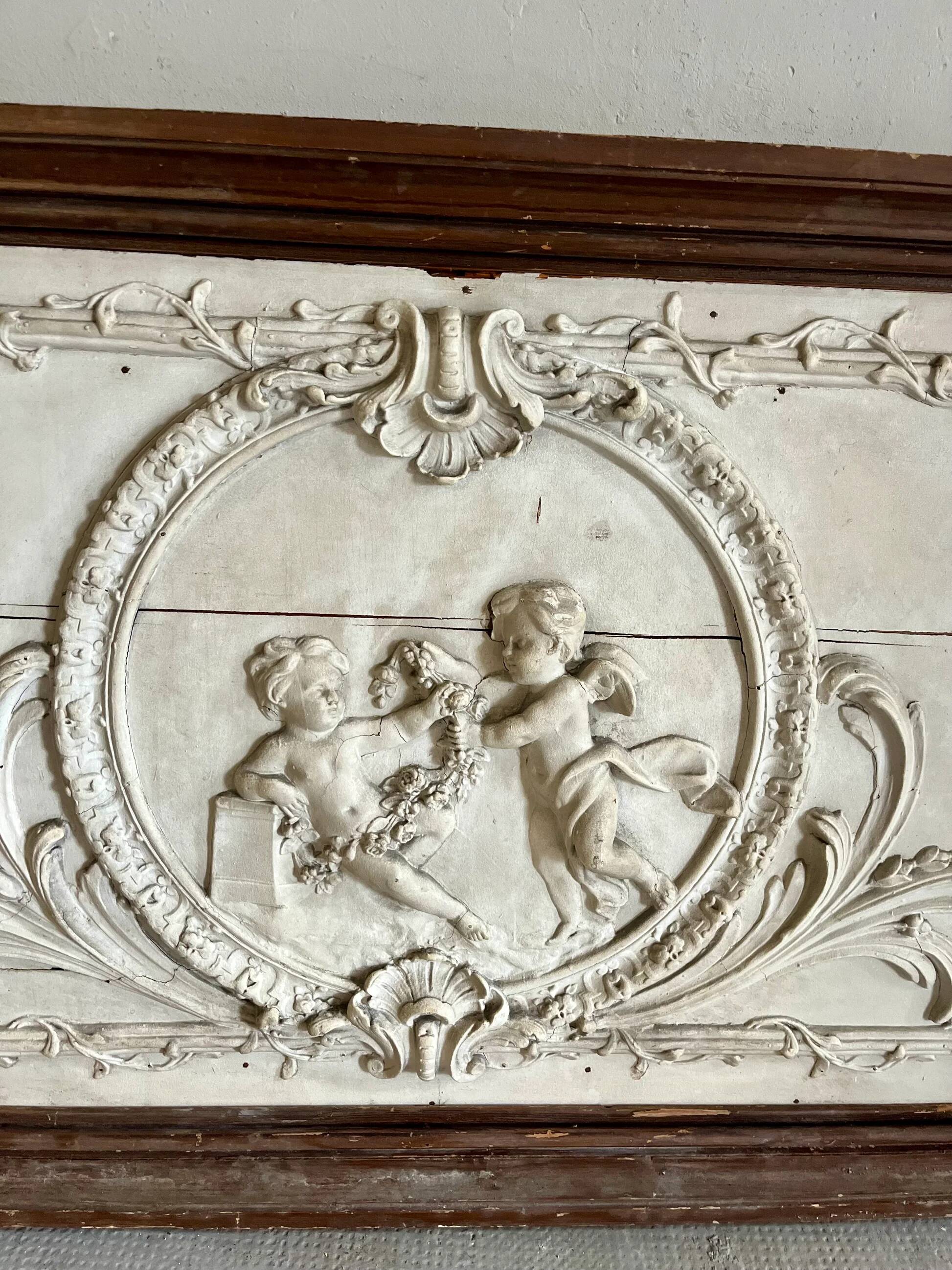 Antique decorative wall panel "angels"