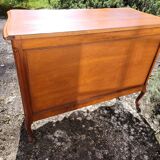 Louis XV style crossbow commode in cherry wood