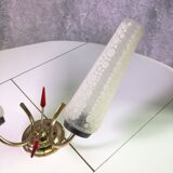 Applique double doré et verre de 1960