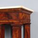 Empire console in mahogany and white marble, 19th century.