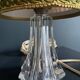 Vannes France crystal lamp - Sculpted base with original label