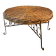 Table rotin pieds pliants