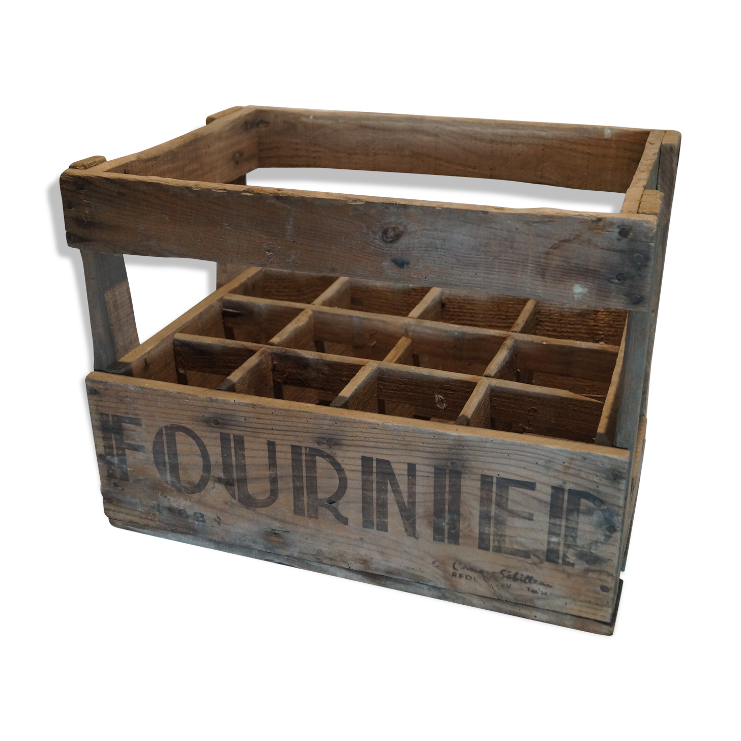 Old bottles wooden door