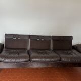 Canapé Panda d'Ake Fribyten pour Nelo Sweden (Roche Bobois) en bois et cuir.