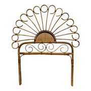 Bamboo and rattan headboard, handcrafted on the Côte d'Azur, 1960