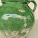 Green stoneware jug