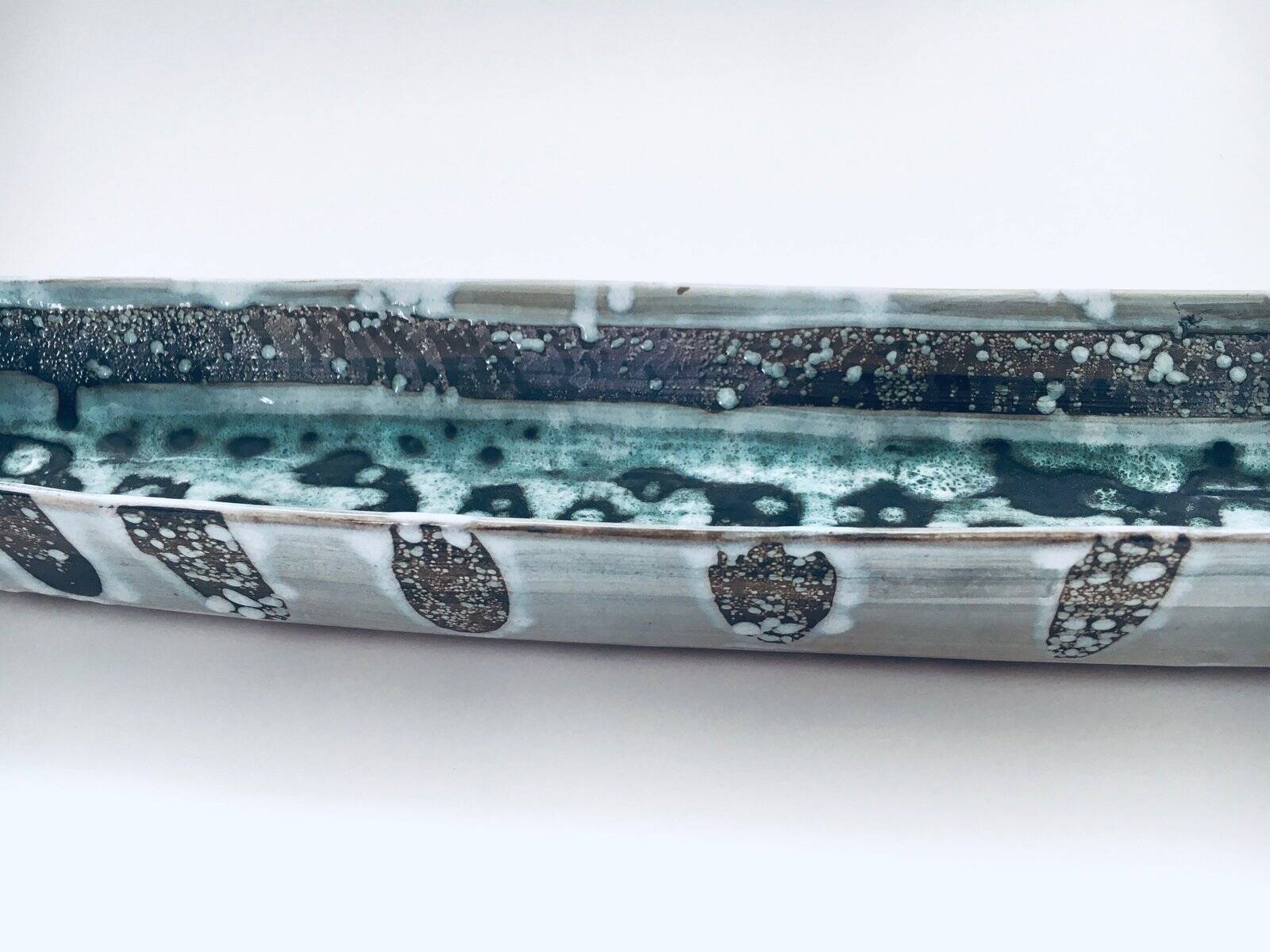 Large Vintage Abstract Bowl by David Sharp for Rye Pottery Studio, UK, 1960s