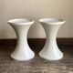 Pair of bedside tables 1970 Space Age in white ABS